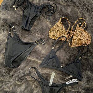 Bundle of Bikini's PLUS Victoria's Secret Floral and Leopard Beach Cover Up